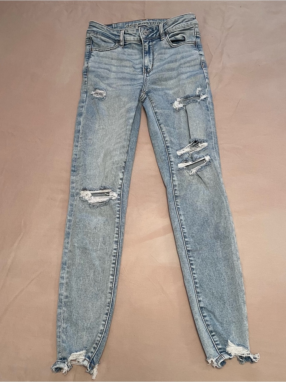 American Eagle Outfitters Woman’s Distressed Next Level Stretch Skinny Jeans